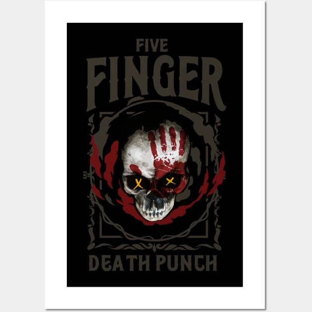 five finger death punch Wall Art by Collage Collective Berlin